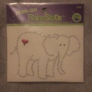 Iron-on rhinestone elephant